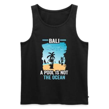 Bali Indonesien Strandurlaub am Meer - Männer Premium Bio Tank Top - Schwarz - Vorne - Michal (187cm)