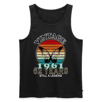 Hergestellt 1961, Geboren 1961 Geburtstag - Männer Premium Bio Tank Top - Schwarz - Vorne - Michal (187cm)