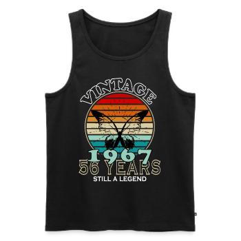 Hergestellt 1967, Geboren 1967 Geburtstag - Männer Premium Bio Tank Top - Schwarz - Vorne - Michal (187cm)