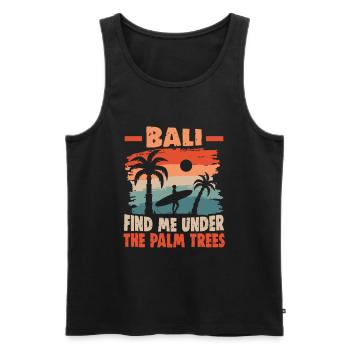 Bali Indonesien Strandurlaub am Meer - Männer Premium Bio Tank Top - Schwarz - Vorne - Michal (187cm)