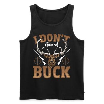 I Don't Give A Buck Deer Hunting Stag - Männer Premium Bio Tank Top - Schwarz - Vorne - Michal (187cm)