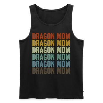 Dragon Mom Bearded Game Lizard Lover Dragon W - Men's Premium Organic Tank Top - black - Front - AI Model Male 178 light (178cm)