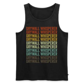 Drywall Whisperer Drywall Construction Finis - Men's Premium Organic Tank Top - black - Front - Michal (187cm)