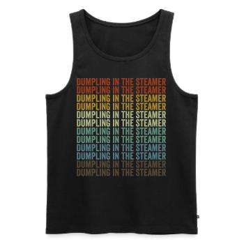 Dumpling In The Steamer Dim Sum Lover Chinesisches - Männer Premium Bio Tank Top - Schwarz - Vorne - AI Model Male 178 light (178cm)