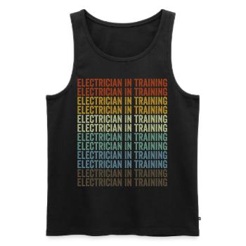 Électricien en formation ingénieur électricien - Débardeur bio Premium Homme - noir - Devant - Michal (187cm)