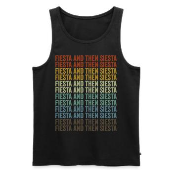 Fiesta and then Siesta Cinco de Mayo Mexican - Men's Premium Organic Tank Top - black - Front - AI Model Male 178 light (178cm)