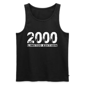 Limited Edition 2000 - Men's Premium Organic Tank Top - black - Front - Michal (187cm)
