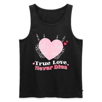 True Love Never Dies Skeleton Valentine's Day - Men's Premium Organic Tank Top - black - Front - AI Model Male 178 light (178cm)