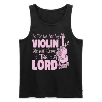 Violoniste Violoniste Jesus Faith - Débardeur bio Premium Homme - noir - Devant - Michal (187cm)