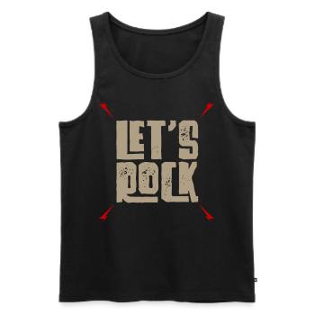 Musique rock and roll Musique rock - Débardeur bio Premium Homme - noir - Devant - Michal (187cm)