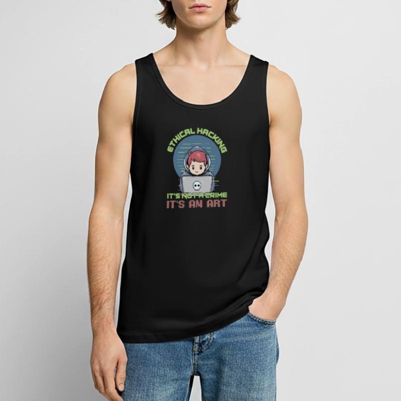 Hacker Programmer Developer Computer Science Men's Premium Organic Tank Top