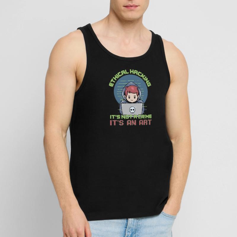 Hacker Programmer Developer Computer Science Men's Premium Organic Tank Top