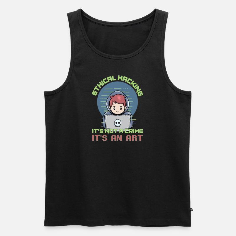 Hacker Programmer Developer Computer Science - Men's Premium Organic Tank Top - black