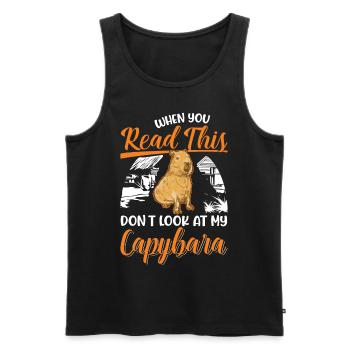 Capybara Gift Capibara capybara - Men's Premium Organic Tank Top - black - Front - AI Model Male 178 light (178cm)