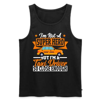 I'm Not a Super Hero But A Taxi Driver Taxi - Männer Premium Bio Tank Top - Schwarz - Vorne - Michal (187cm)