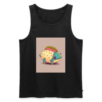 J’adore les tacos Morphed Axolotl Taco Lover - Débardeur bio Premium Homme - noir - Devant - Michal (187cm)