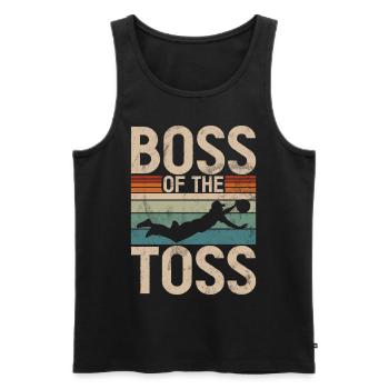 Fun Disc Golf & Ultimate Frisbee Player - Men's Premium Organic Tank Top - black - Front - Michal (187cm)
