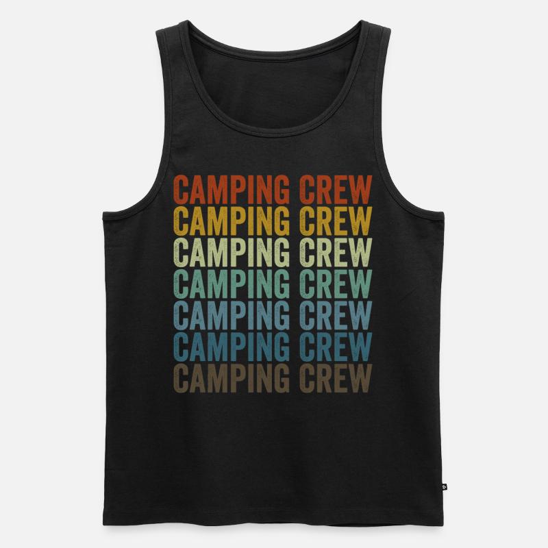 Camping-Crew Camping-Crew Camping-Zusammenstellung - Männer Premium Bio Tank Top - Schwarz