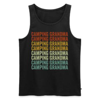 Camping Oma Rv Camper Camping Oma Glamping - Männer Premium Bio Tank Top - Schwarz - Vorne - AI Model Male 178 light (178cm)