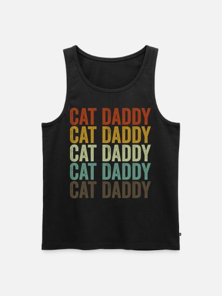 Cat Daddy Father's Day Cat - Men's Premium Organic Tank Top - black