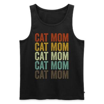 Cat Mom Mothers Day Family Matching - Débardeur bio Premium Homme - noir - Devant - Michal (187cm)