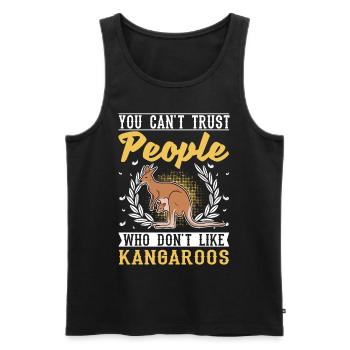 Kangaroo Australia Australian Kangaroo - Men's Premium Organic Tank Top - black - Front - Michal (187cm)