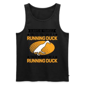 Indian Running Duck Gift Running Duck - Men's Premium Organic Tank Top - black - Front - Michal (187cm)