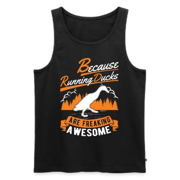 Indian Running Duck Gift Runner Duck - Men's Premium Organic Tank Top - black - Front - AI Model Male 178 light (178cm)