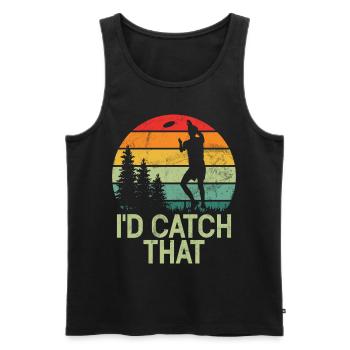Ultimate Frisbee & Disc Golf Frisbee Design - Männer Premium Bio Tank Top - Schwarz - Vorne - Michal (187cm)