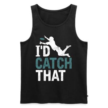 Ultimate Frisbee & Disc Golf Frisbee Design - Männer Premium Bio Tank Top - Schwarz - Vorne - Michal (187cm)