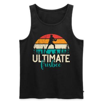 Ultimate Frisbee & Disc Golf Frisbee Design - Männer Premium Bio Tank Top - Schwarz - Vorne - AI Model Male 178 light (178cm)
