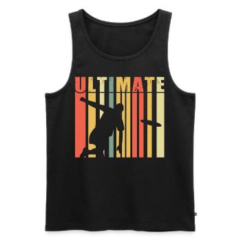 Ultimate Frisbee & Disc Golf Frisbee Design - Männer Premium Bio Tank Top - Schwarz - Vorne - Michal (187cm)