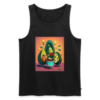 Musicien américano-mexicain Groupe culinaire mexicain - Débardeur bio Premium Homme - noir - Devant - AI Model Male 178 light (178cm)