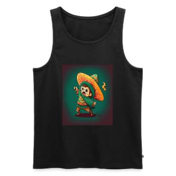 Cinco De Mayo Costume Sugar Skull Mexican Boy - Männer Premium Bio Tank Top - Schwarz - Vorne - Michal (187cm)