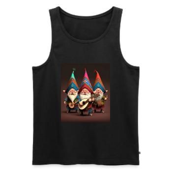 Gnome Playing Musical Instruments Mexican Gnomes - Männer Premium Bio Tank Top - Schwarz - Vorne - Michal (187cm)