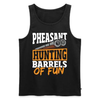 Pheasant Hunting Barrels Of Fun Pheasant Hunter - Men's Premium Organic Tank Top - black - Front - Michal (187cm)
