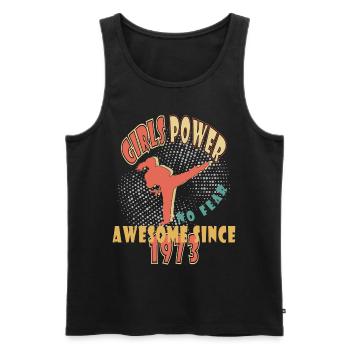 1973 Jahrgang Girls Power Geburtstag - Männer Premium Bio Tank Top - Schwarz - Vorne - Michal (187cm)