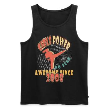 Jahrgang 2008 Mädchen Power Geburtstag - Männer Premium Bio Tank Top - Schwarz - Vorne - Michal (187cm)