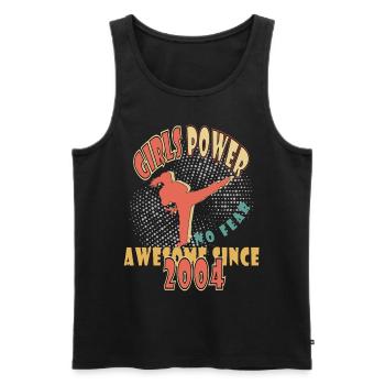 Jahrgang 2004 Mädchen Power Geburtstag - Männer Premium Bio Tank Top - Schwarz - Vorne - Michal (187cm)