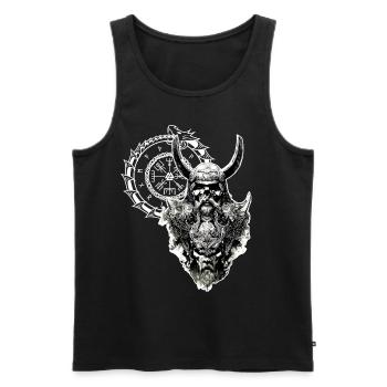 Vikings Nordic Rune Vikings Valhalla Vikings - Men's Premium Organic Tank Top - black - Front - AI Model Male 178 light (178cm)