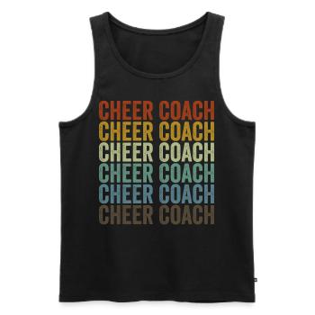 Cheer Coach Leopard - Männer Premium Bio Tank Top - Schwarz - Vorne - AI Model Male 178 light (178cm)