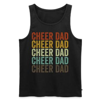 Cheer Dad - Männer Premium Bio Tank Top - Schwarz - Vorne - AI Model Male 178 light (178cm)