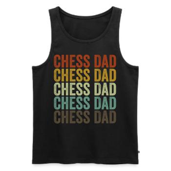 Chess Father Board Game Gambit - Men's Premium Organic Tank Top - black - Front - Michal (187cm)