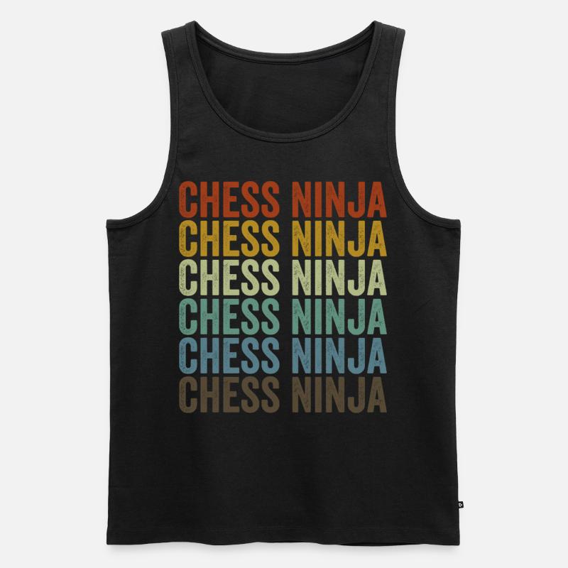 Schach Ninja Schach Brettspiel Gambit - Männer Premium Bio Tank Top - Schwarz