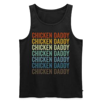 Chicken Daddy Chicken Dad Chicken Farmer Dad - Men's Premium Organic Tank Top - black - Front - AI Model Male 178 light (178cm)