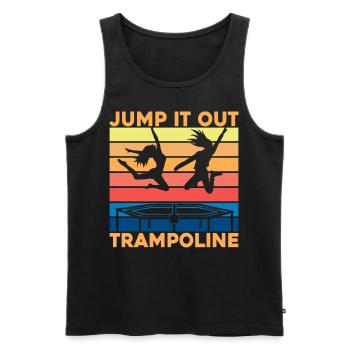 Jump it out Trampoline - Débardeur bio Premium Homme - noir - Devant - Michal (187cm)