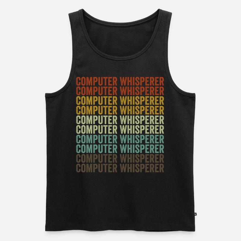 Computerflüsterer Computer Nerd IT Helpdesk - Männer Premium Bio Tank Top - Schwarz