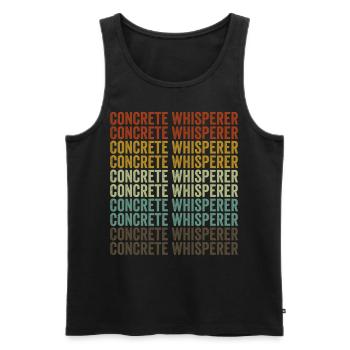 Betonflüsterer Konstruktion Beton - Männer Premium Bio Tank Top - Schwarz - Vorne - AI Model Male 178 light (178cm)