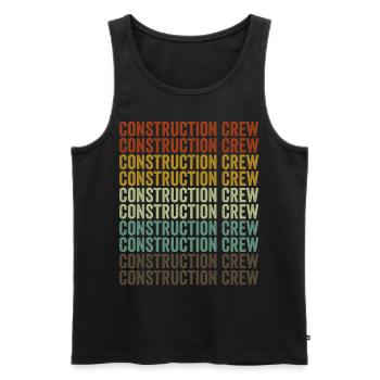 Équipe de construction Ouvriers de la construction Excavatrices - Débardeur bio Premium Homme - noir - Devant - AI Model Male 178 light (178cm)