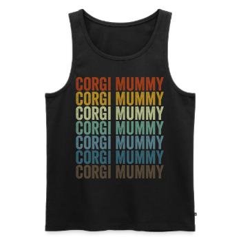 Corgi Mumie Corgi Mumie Halloween Hundeliebhaber - Männer Premium Bio Tank Top - Schwarz - Vorne - AI Model Male 178 light (178cm)